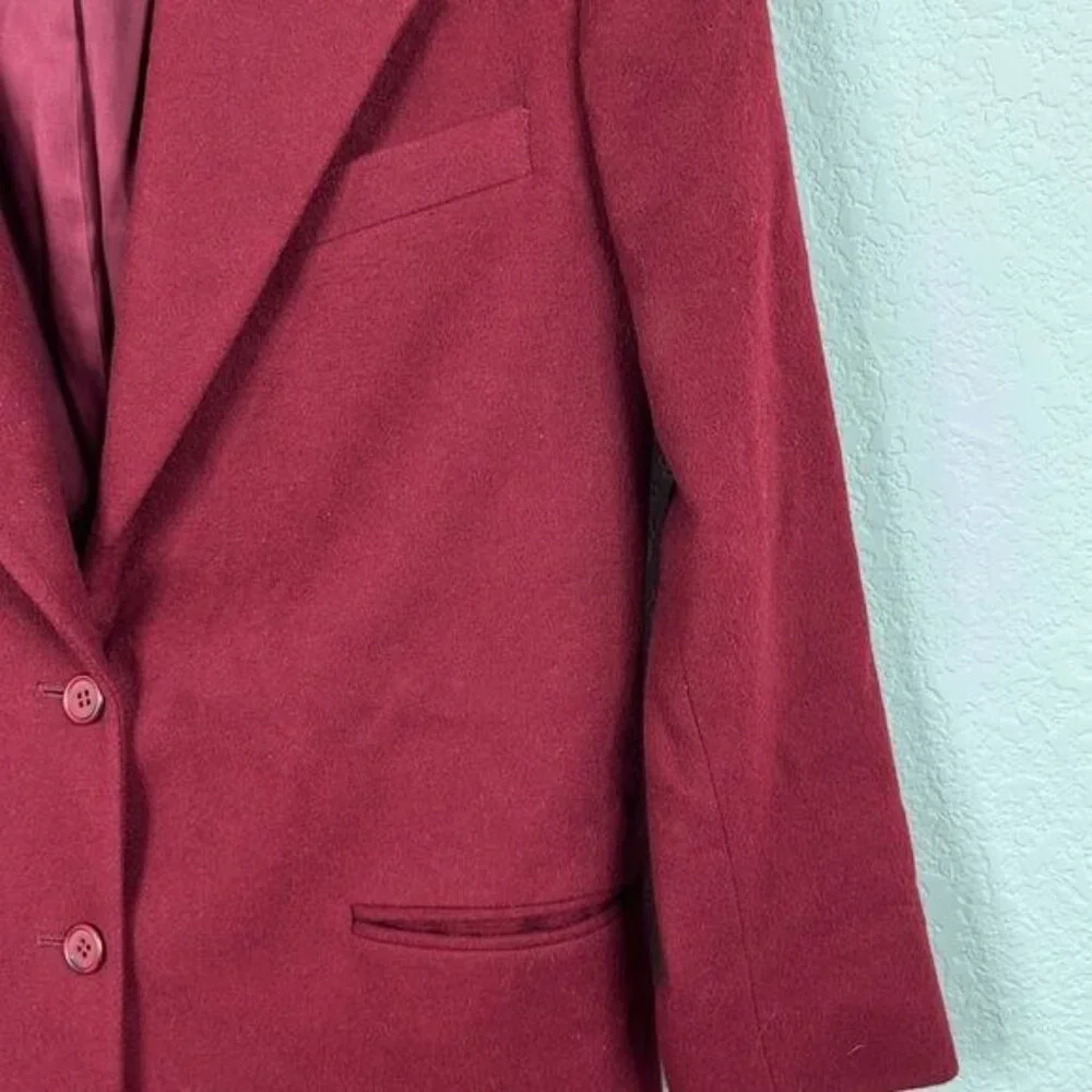 LL Bean Wool Jewel Tone Winter Coat Blazer